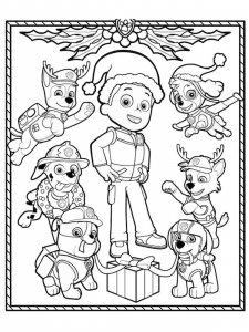 Paw Patrol Christmas coloring page 10 - Free printable