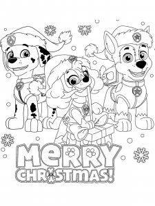 Paw Patrol Christmas coloring page 14 - Free printable