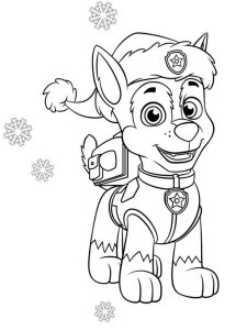 Paw Patrol Christmas coloring page 21 - Free printable