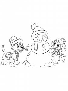 Paw Patrol Christmas coloring page 4 - Free printable