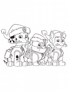Paw Patrol Christmas coloring page 7 - Free printable