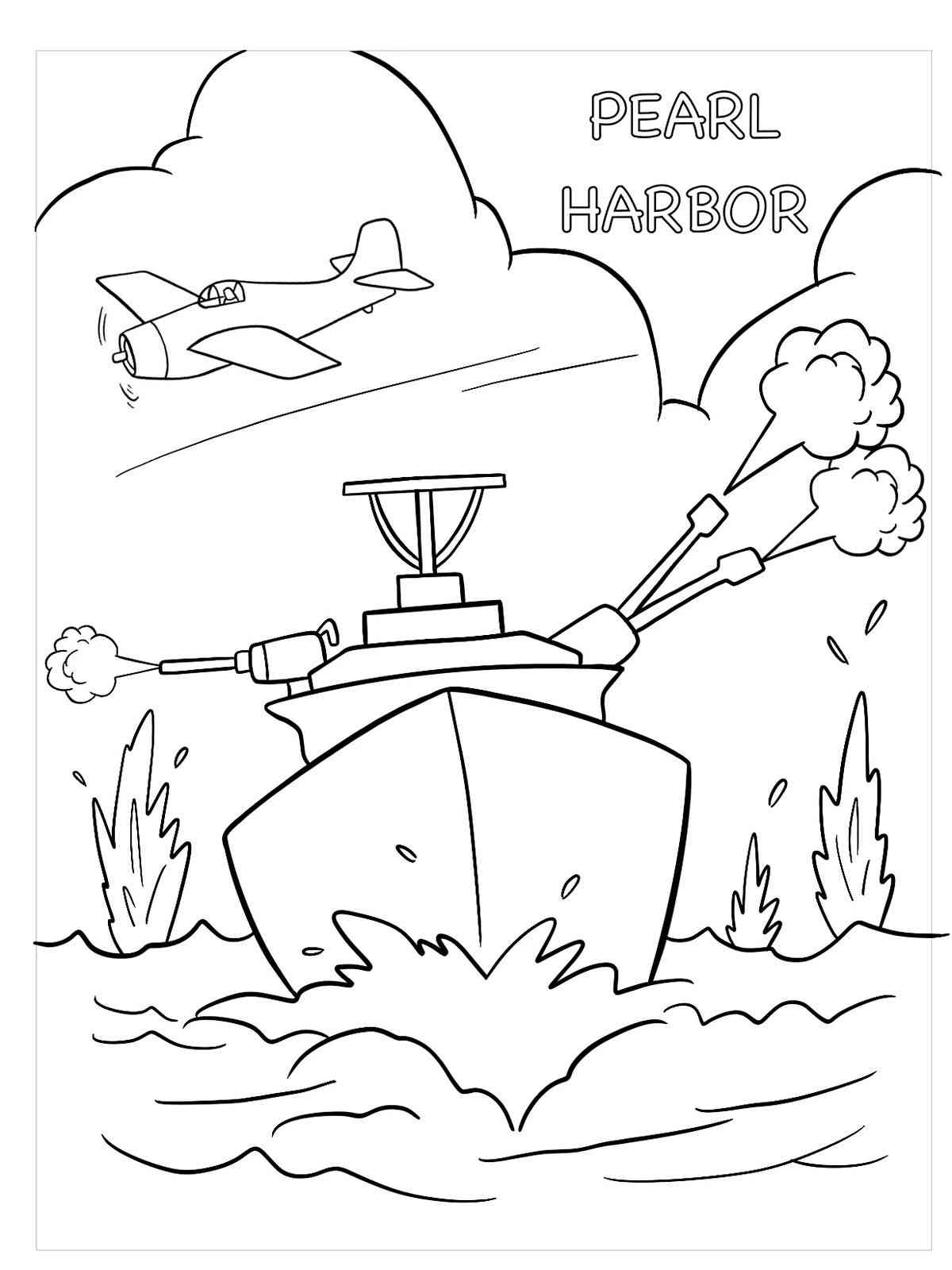 Free Pearl Harbor Coloring Pages