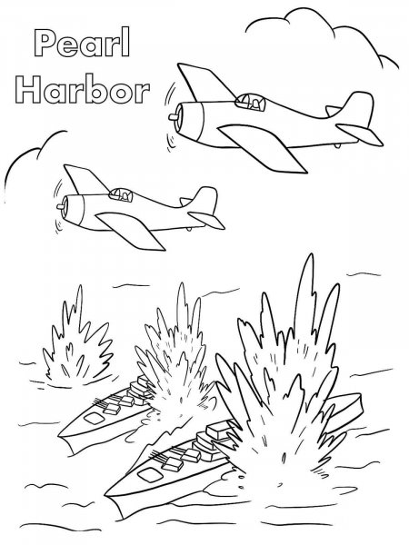 Pearl Harbor Day coloring page - Free printable