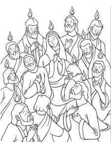 Pentecost coloring page 4 - Free printable
