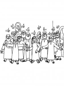 Pentecost coloring page 5 - Free printable