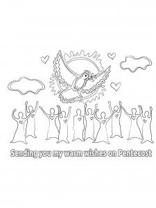 Pentecost coloring page 7 - Free printable