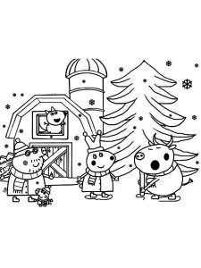 Peppa Pig Christmas coloring page 2 - Free printable