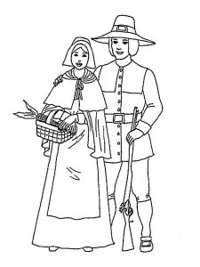 Pilgrim coloring page 14 - Free printable