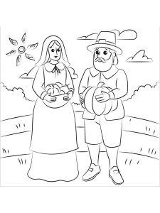 Pilgrim coloring page 16 - Free printable