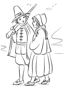 Pilgrim coloring page 3 - Free printable