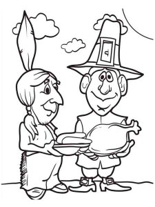 Pilgrim coloring page 4 - Free printable