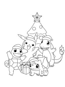 Pokemon Christmas coloring page 10 - Free printable