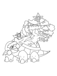 Pokemon Christmas coloring page 14 - Free printable