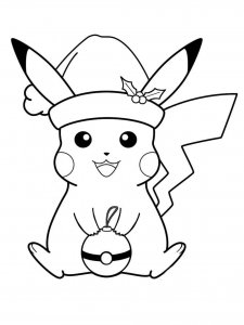 Pokemon Christmas coloring page 19 - Free printable