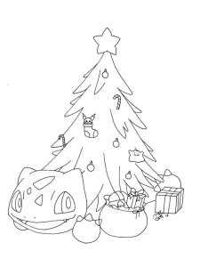 Pokemon Christmas coloring page 5 - Free printable