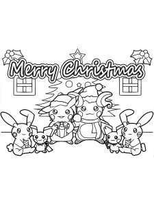 Pokemon Christmas coloring page 9 - Free printable