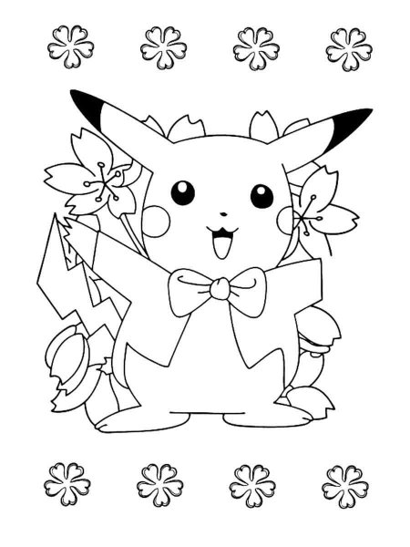 Pokemon Christmas coloring page - Free printable