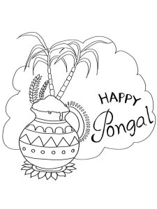 Pongal coloring page 1 - Free printable