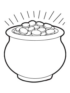 Pot of Gold coloring page 1 - Free printable