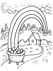 Pot of Gold coloring page 11 - Free printable