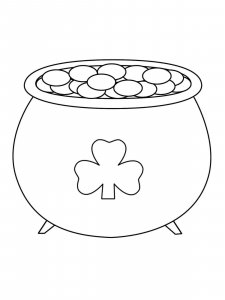 Pot of Gold coloring page 12 - Free printable