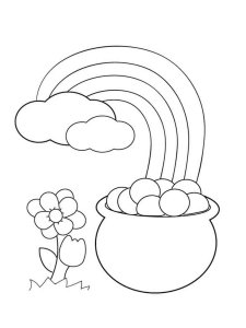 Pot of Gold coloring page 8 - Free printable