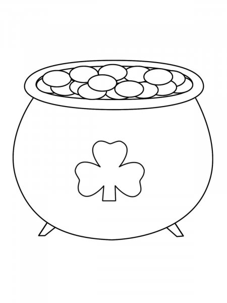 Pot of Gold coloring page - Free printable