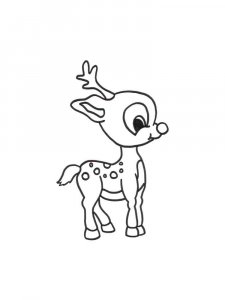 Reindeer coloring page 1 - Free printable