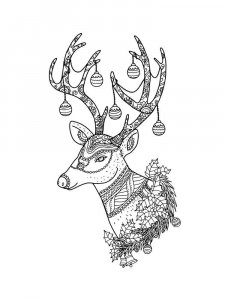 Reindeer coloring page 10 - Free printable