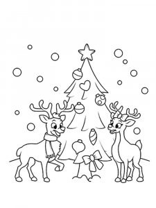 Reindeer coloring page 11 - Free printable