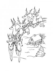 Reindeer coloring page 13 - Free printable