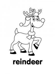 Reindeer coloring page 15 - Free printable