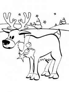Reindeer coloring page 17 - Free printable