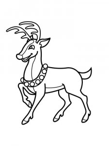 Reindeer coloring page 2 - Free printable