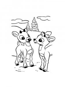 Reindeer coloring page 20 - Free printable