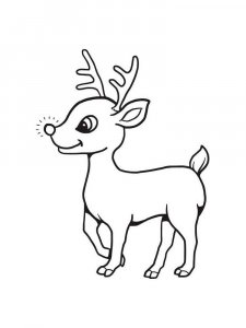 Reindeer coloring page 3 - Free printable