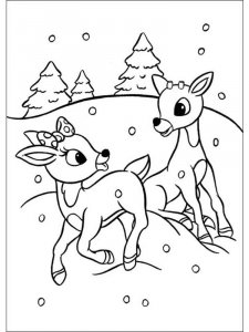 Reindeer coloring page 6 - Free printable