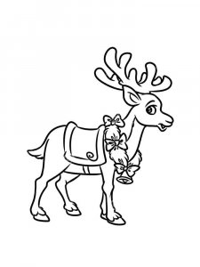 Reindeer coloring page 7 - Free printable