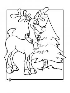 Reindeer coloring page 8 - Free printable
