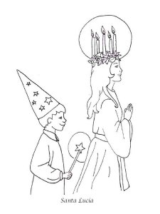 Saint Lucys Day coloring page 1 - Free printable