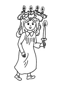 Saint Lucys Day coloring page 3 - Free printable