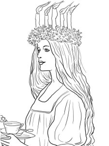 Saint Lucys Day coloring page 9 - Free printable