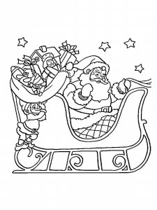 Santas Sleigh coloring page 15 - Free printable