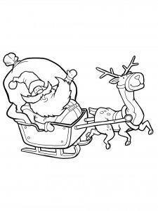 Santas Sleigh coloring page 2 - Free printable
