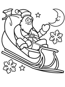 Santas Sleigh coloring page 4 - Free printable