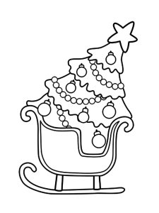Santas Sleigh coloring page 5 - Free printable