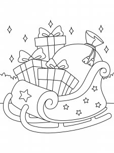 Santas Sleigh coloring page 6 - Free printable