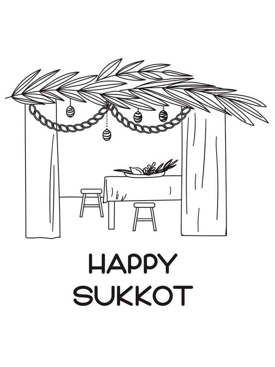 Sukkot Coloring Page Free Printable