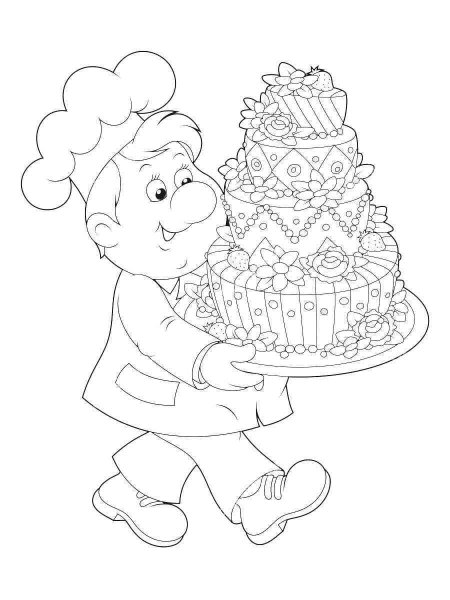 Birthday Cake coloring pages