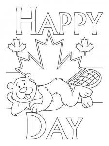 Canada Day coloring page 1 - Free printable
